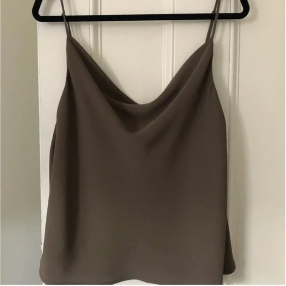 Aritzia Babaton Cowlneck Camisole Bark Brown size S - Picture 2 of 5